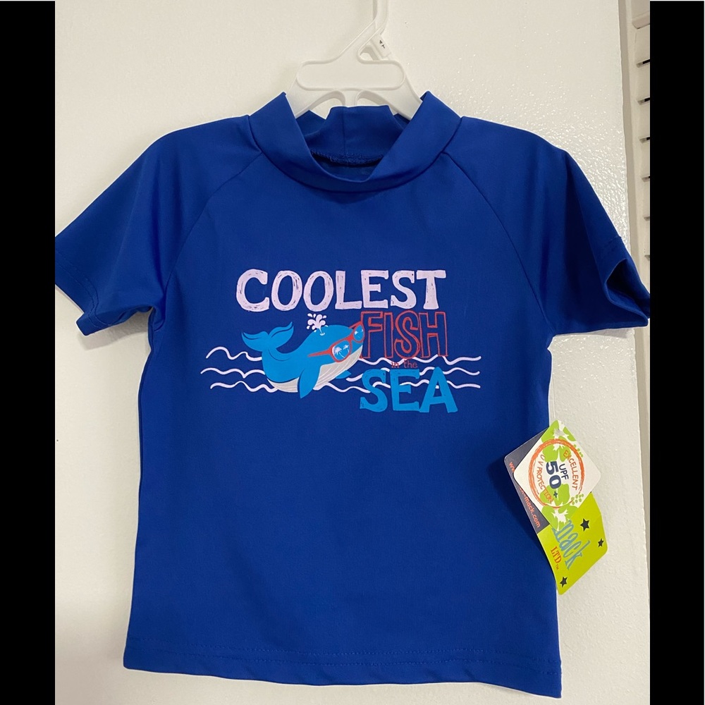 Toddler boy beach rashguard